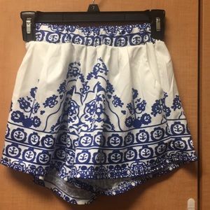 Blue summer printed shorts